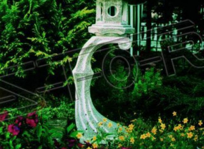 Japanese garden lamp decoration white lighting nature bird bath